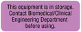 Medical Use Labels - Equipment Storage Label, 2-1/4" x 7/8"