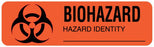 Medical Use Labels - Biohazard Warning Label, 3" x 7/8"