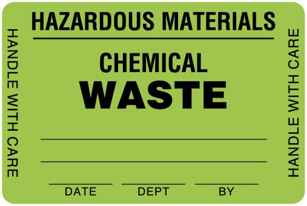 Medical Use Labels - Waste Control Label, 3" x 2"