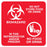 Medical Use Labels - Biohazard Product, 4" x 4"