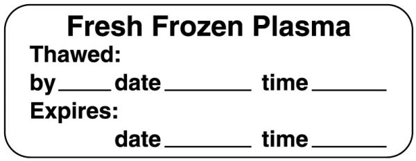 Medical Use Labels - Blood Product and Component Label, 2" x 3/4"