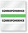 Medical Use Labels - Color-Coded Chart Divider Tabs - Green - "Correspondece", 1-1/2" x 1-1/4"