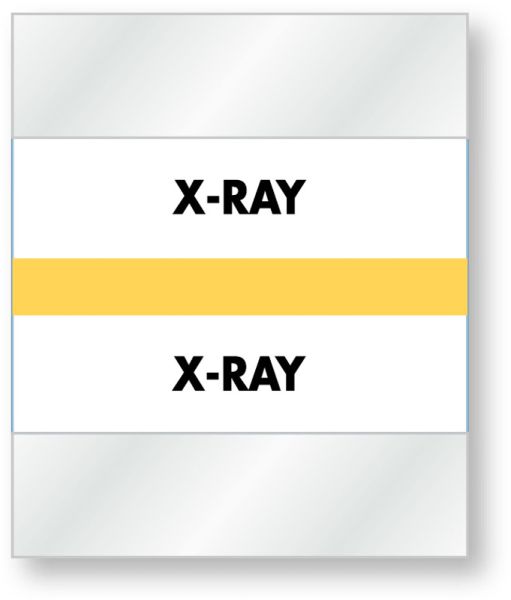 Medical Use Labels - Color-Coded Chart Divider Tabs - Tan - "X-Ray", 1-1/2" x 1-1/4"