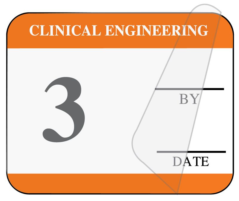 Medical Use Labels - Clinical Engineering Self-Laminating Inspection Labels