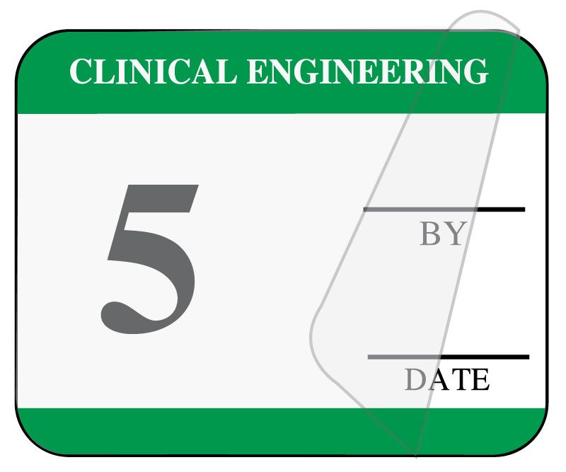 Medical Use Labels - Clinical Engineering Self-Laminating Inspection Labels