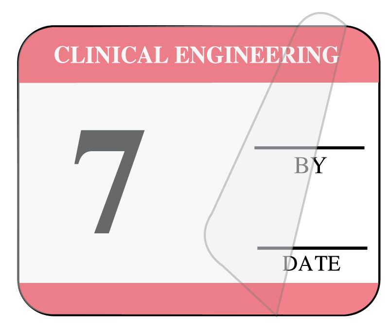 Medical Use Labels - Clinical Engineering Self-Laminating Inspection Labels