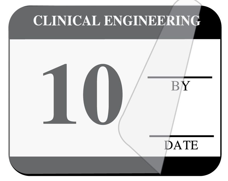 Medical Use Labels - Clinical Engineering Self-Laminating Inspection Labels