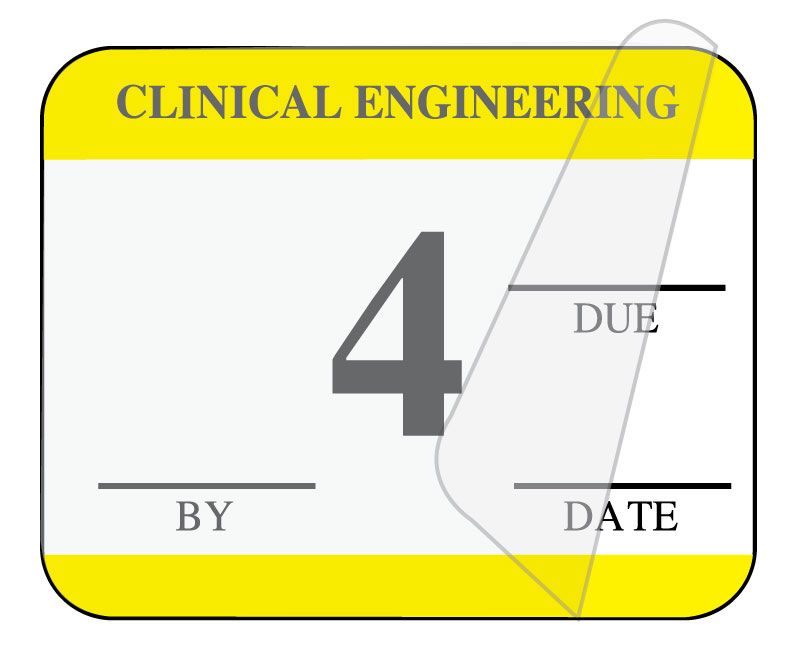 Medical Use Labels - Clinical Engineering Self-Laminating Inspection Labels with Due Date