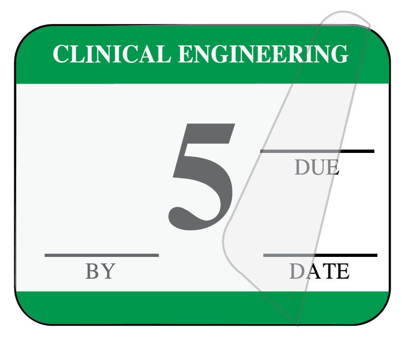 Medical Use Labels - Clinical Engineering Self-Laminating Inspection Labels with Due Date