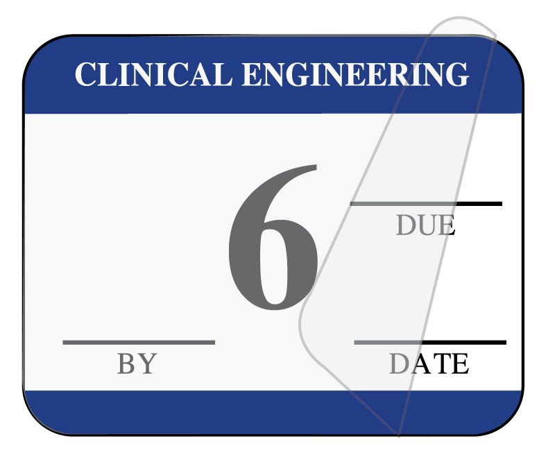 Medical Use Labels - Clinical Engineering Self-Laminating Inspection Labels with Due Date