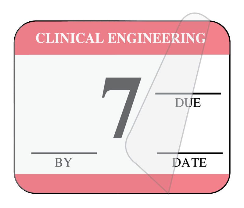 Medical Use Labels - Clinical Engineering Self-Laminating Inspection Labels with Due Date