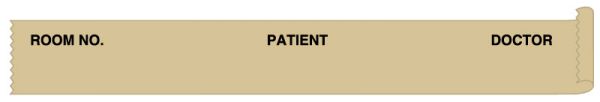 Medical Use Labels - Tan Patient Chart Tape, 1/2" x 500"