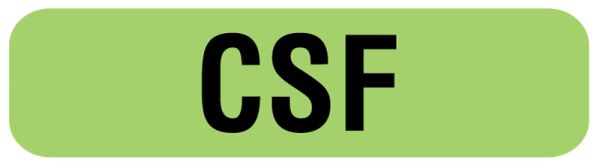 Medical Use Labels - CSF Label, 1-1/4" x 5/16"