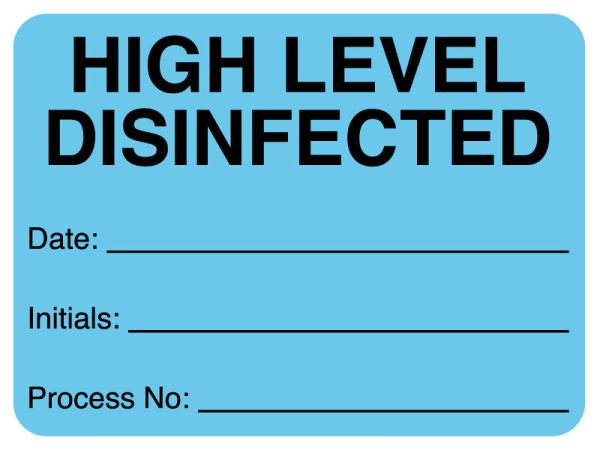 Medical Use Labels - High Level Disinfected, 2-3/8" x 1-3/4"