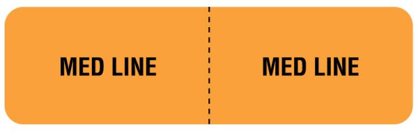 Medical Use Labels - MED LINE I.V. Line Identification Label, 3" x 7/8"