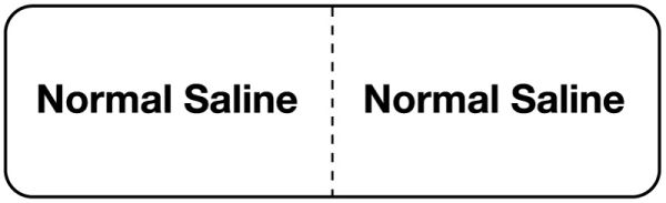 Medical Use Labels - NORMAL SALINE, I.V. Line Identification Label, 3" x 7/8"