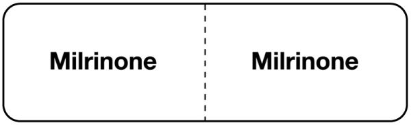 Medical Use Labels - MILRINONE, I.V. Line Identification Label, 3" x 7/8"