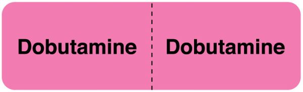 Medical Use Labels - DOBUTAMINE, I.V. Line Identification Label, 3" x 7/8"