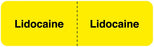 Medical Use Labels - LIDOCAINE, I.V. Line Identification Label, 3" x 7/8"