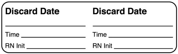 Medical Use Labels - DISCARD DATE, 3" X 7/8"