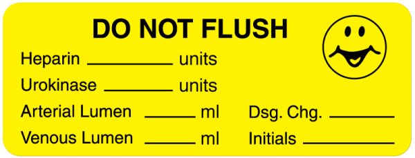 Medical Use Labels - Line Identification Label, 3" x 1-1/8"