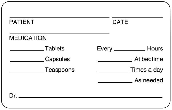 Medical Use Labels - PATIENT DATE MEDICATION…., Medication Instruction Label, 2-3/4" x 1-3/4"