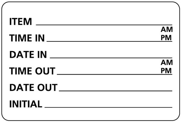 Medical Use Labels - Item Log Label, 3" x 2"