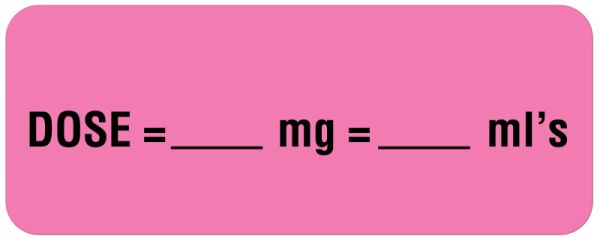 Medical Use Labels - IV Communication Label, 2-1/4" x 7/8"