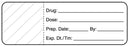 Medical Use Labels - DRUG DOSE Flag, 3" x 1"