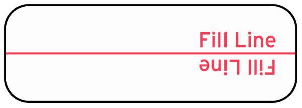 Medical Use Labels - Dose Fill Line Label, 1-1/2" x 1/2"