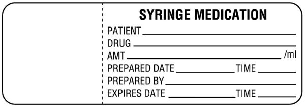 Medical Use Labels - Medication Flag, 3" x 1"