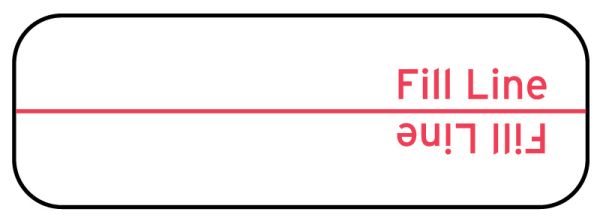 Medical Use Labels - Dose Fill Line Label, 2-1/4" x 7/8"