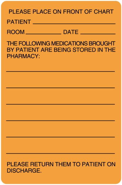 Medical Use Labels - Pharmacy Communication Label, 2-5/8" x 4"