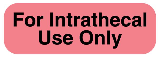 Medical Use Labels - FOR INTRATHECAL USE, 1-1/2" x 1/2"