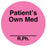 Medical Use Labels - PATIENTS OWN MED, 3/4" DA