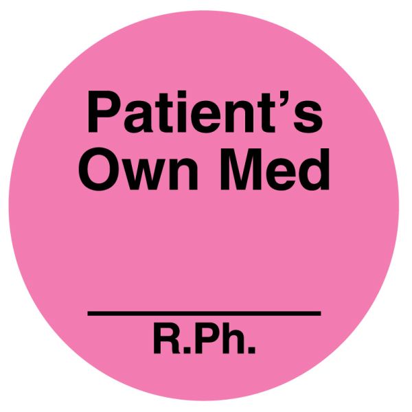 Medical Use Labels - PATIENTS OWN MED, 3/4" DA