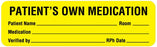 Medical Use Labels - Patient's Own Medication Label, 3" x 7/8"