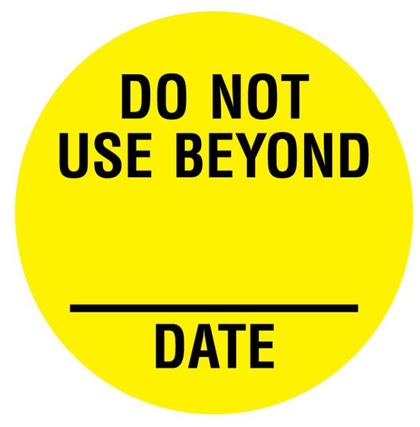 Medical Use Labels - DO NOT USE BEYOND Inventory Label, 3/4" Dia