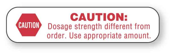 Medical Use Labels - Warning Label, 1-5/8" x 3/8"