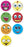 Medical Use Labels - SMILEY FACES, Kids' Sticker, 1" x 1"