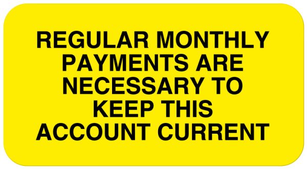 Medical Use Labels - Payment Reminders - Second Billing, 1-5/8" x 7/8"