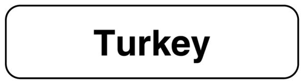 Medical Use Labels - TURKEY, Food Identification Labels, 1-1/4" x 5/16"