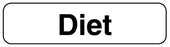 Medical Use Labels - DIET, Beverage Identification Labels, 1-1/4" x 5/16"