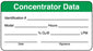 Medical Use Labels - Home Care Concentrator Data Label, 3" x 1-5/8"