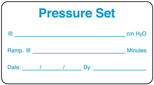 Medical Use Labels - Home Care Pressure Set Label, 3" x 1-5/8"