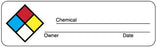 Medical Use Labels - Chemical Hazard Labels, 3" x 7/8"
