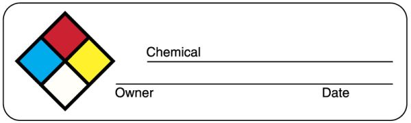 Medical Use Labels - Chemical Hazard Labels, 3" x 7/8"