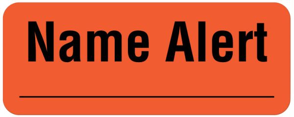 Medical Use Labels - Name Alert Label, 2-1/4" x 7/8"