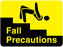 Medical Use Labels - Fall Precautions Label, 2-3/8" x 1-3/4"