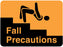 Medical Use Labels - Fall Precautions Label, 4" x 2-5/8"